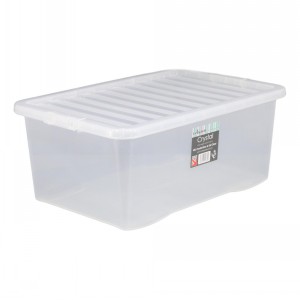 Wham Crystal Plastic Storage Box & Lid Size 14 (45 Litre)